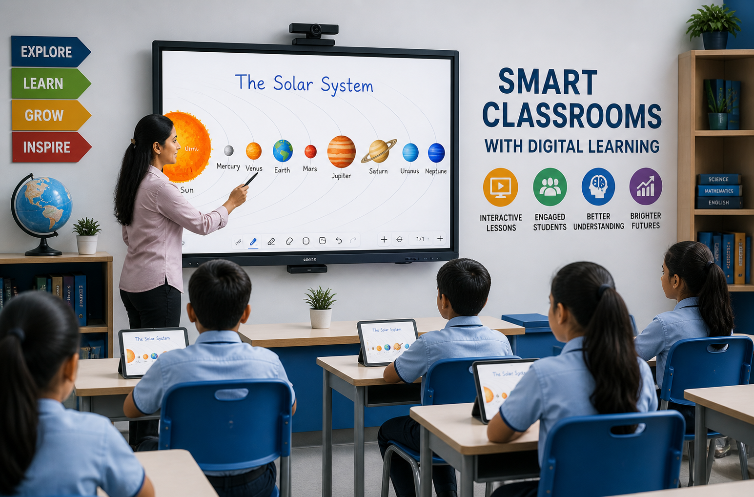 smart classrooms with digital learning